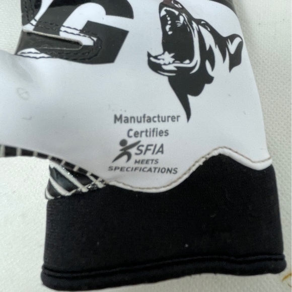 Battle Sports “Beware of Dog” Receiver Football Gloves Youth Medium - Picture 4 of 6